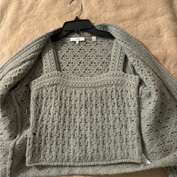 Vince Crochet Cardigan and Camisole Set - Picture 10 of 11